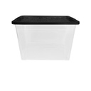 1 x 14 Litre Storage Box Small + Black Lid