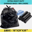 100 X 85L Heavy Duty Black Bin Bag Liners Refuse Sacks