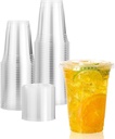 100 x473ML/16Oz with Clear Flat Lid for Smoothie Cup PET (98mm)