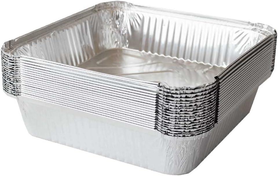 100 X No.9 Deep Aluminium Foil Container With Lid