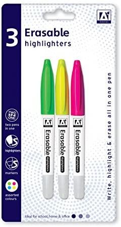 3 erasable Highlighters
