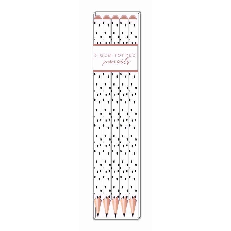 5 x Gem Topped Glam  Pencil