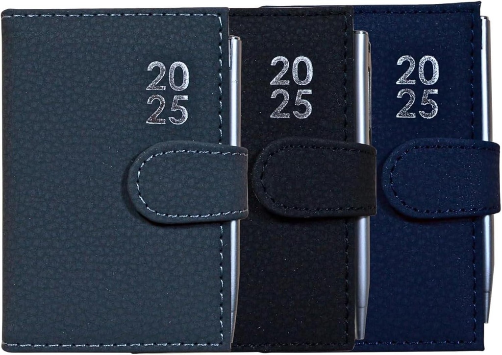 2025 Page a Day A7 Diary Soft Leather Feel Pocket Size Journal Diary With Pen