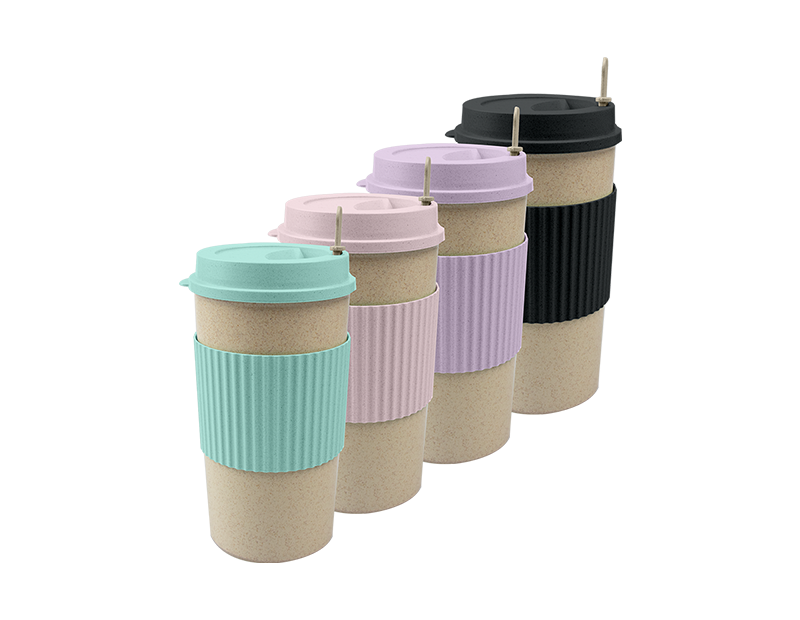 1 x Eco Friendly Travel Mug Reusable Coffee Cups with Lid -  450 mL