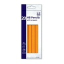 20 HB Penciles With Erasers