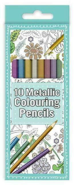 12 Metallic Colouring pencils
