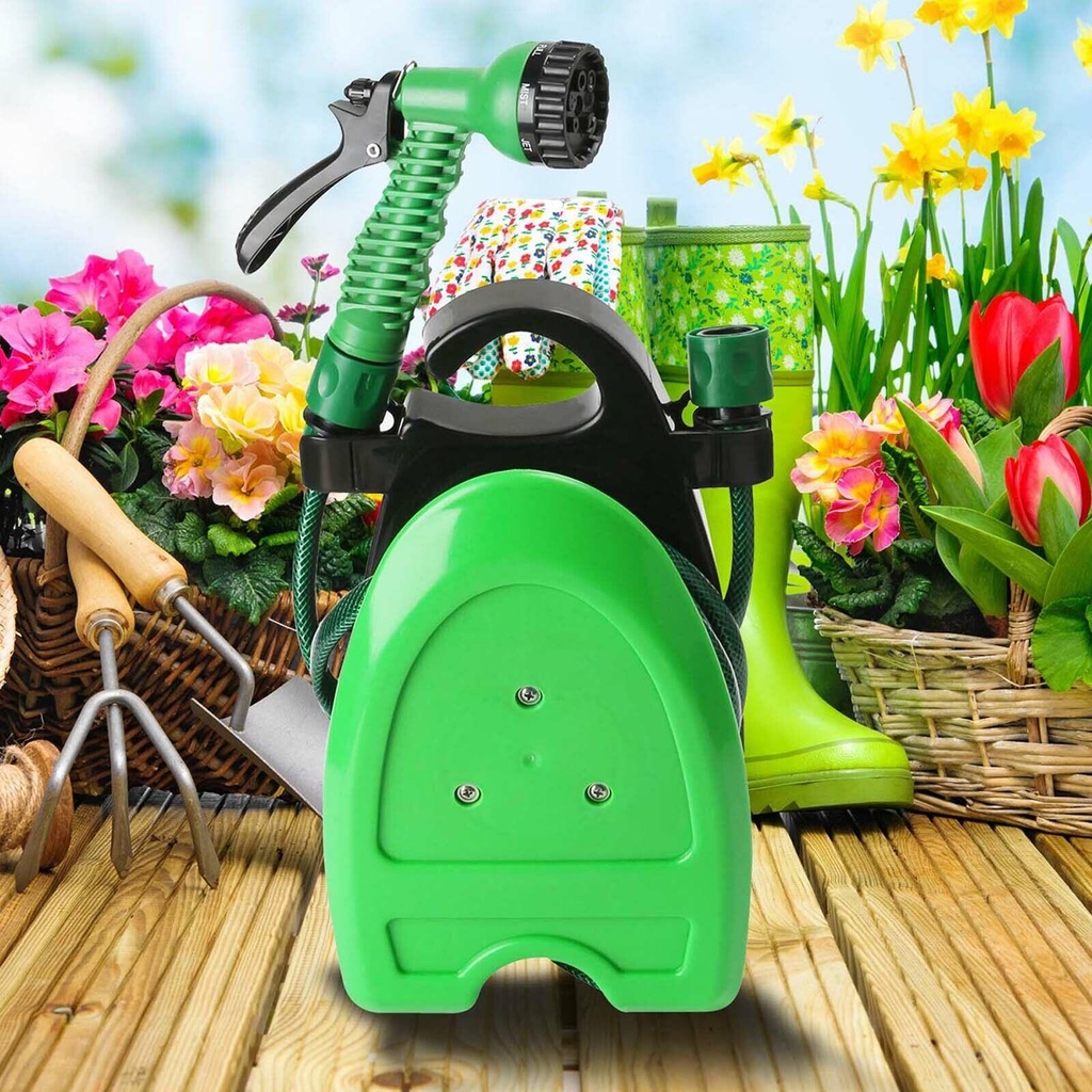 10M PATIO Garden Hose Reel Set