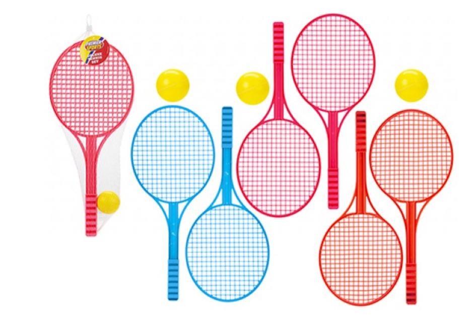 1 X Deluxe Tennis Set With Soft Ball  - 3 ASSORTED -