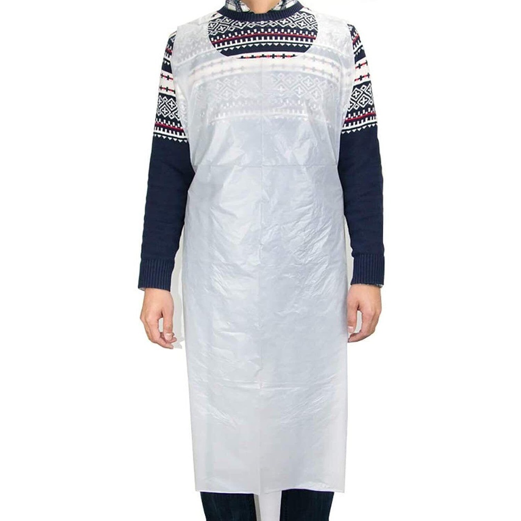 100 x Emergency Disposable Aprons One Size 20 Micron  (Pack OF 100)
