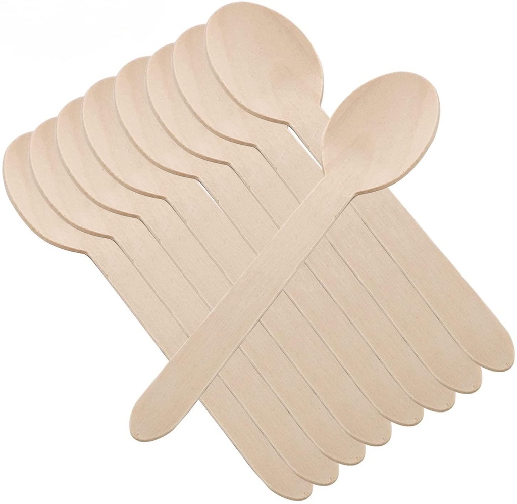 100 Bio Degradable Wooden Spoon & Forks Cutlery Disposable eco Cutlery Party Set