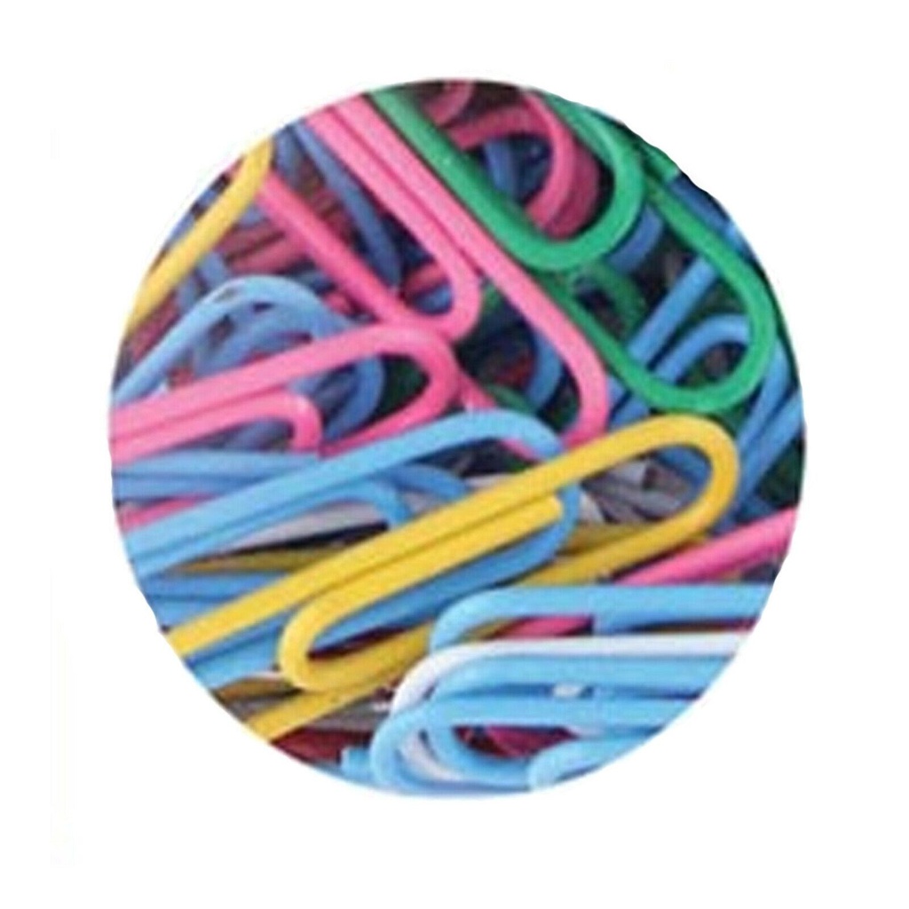 100 Stationery Office School Clips - Assorted