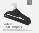 10PK Velvet Coat Hangers BLACK