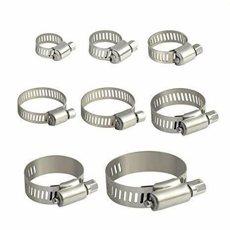 10 PIECE HOSE PIPE CLAMPS SET - 18/20/23/25/27mm