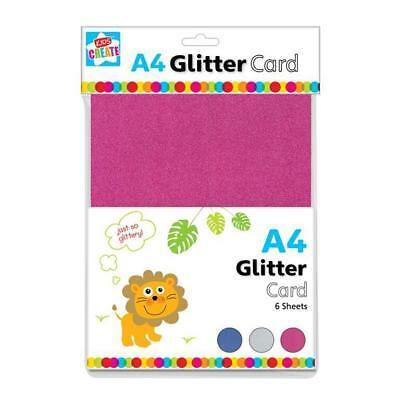 12 sheets A4 Premium Glitter Card -