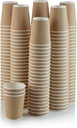 100 X 12oz Disposable Kraft Ripple Paper Cups Insulated Brown Paper Cups