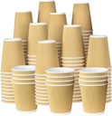 1000 X 12oz Disposable Kraft Ripple Paper Cups  Insulated Brown Paper Cups