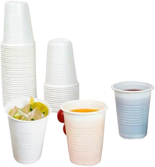 1000 X 7Oz White Plastic Vending Cups