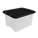 1 x 14 Litre Storage Box Small + Black Lid